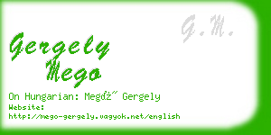 gergely mego business card